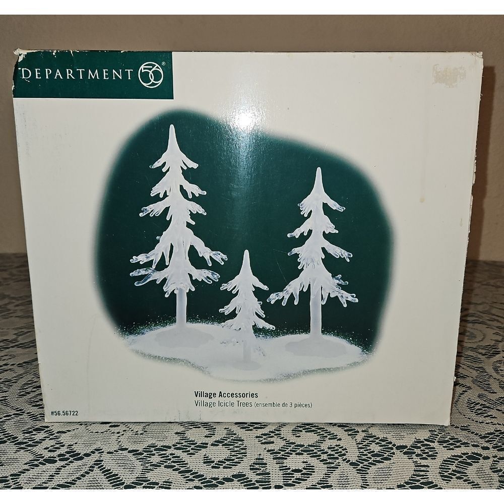 Department 56 "Village Icicle Trees" Accessory Set
